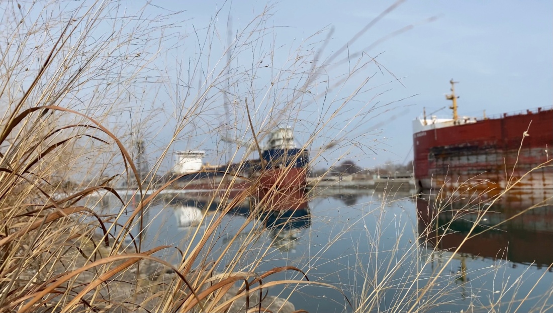 The Story of the Great Lakes Freighters at Port Colborne Port Promenade and Canal